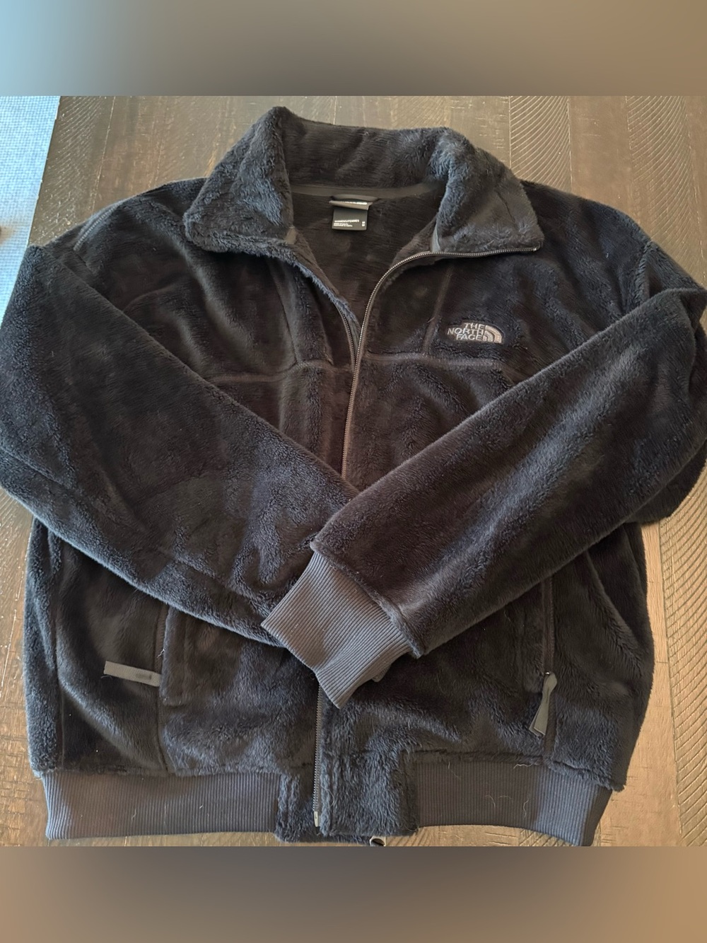 The North Face Black Plush Fleece Zip-Up Jacket